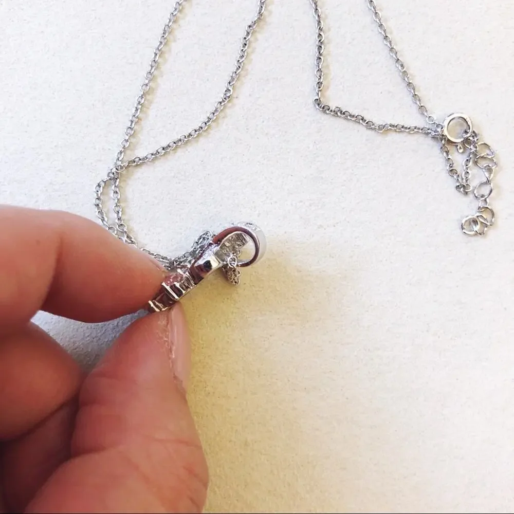 Sterling Silver Multi Crystals Flowers Necklace